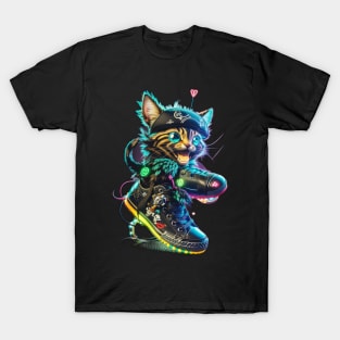 Pirate Cat Wearing Sneakers T-Shirt